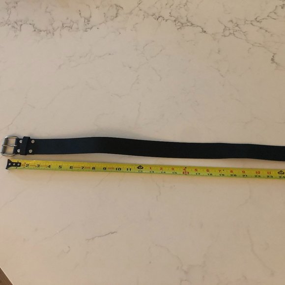 Men's GNW Black Bonded Leather Belt - Picture 4 of 5